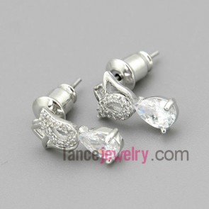 Rose studded earrings