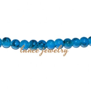 Lovely 4mm round dark blue glass beads,around 200pcs for one strand