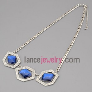 Fashion rhinestone & crystal decoration necklace