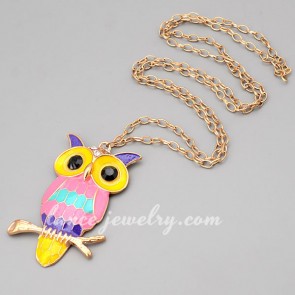 Cute owl pendant decoration chain necklace
