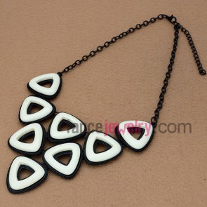 Fasion hollow triangle sweater chain necklace

