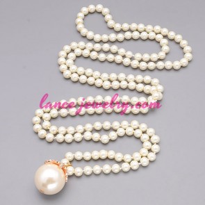 Many small size ABS beads design necklace