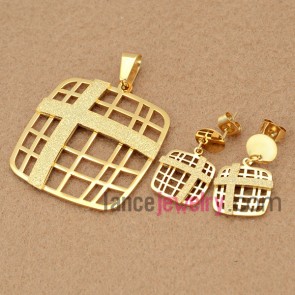 2014 Nice Stainless Steel Jewelry Sets, Pendant & Earring