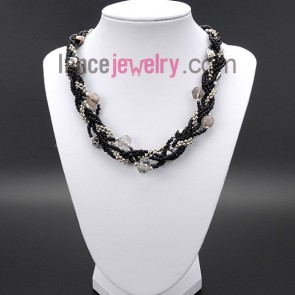 Noble series necklace with many black measles