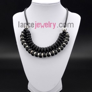 Cool series necklace with black rope
