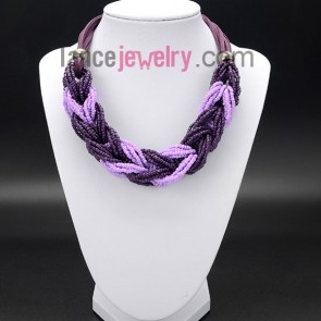 Fashion different color measles decorated necklace 