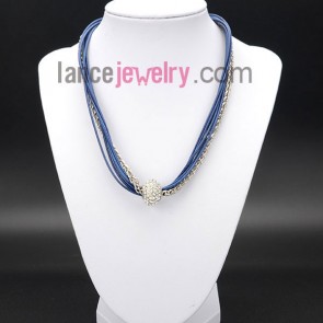 Sweet rhinestone chain necklaces
