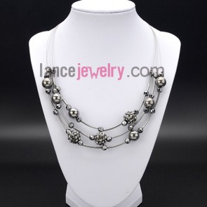 Sweet necklace decorated with shining rhinstone  and ccd