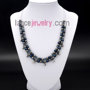 Elegant necklace decorated with ceramic bulb and ccb