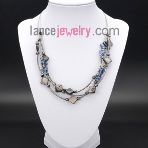 Trendy necklace with crystal and  butterflies model  

