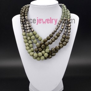 Multicolor necklace decorated with acrylic beads
