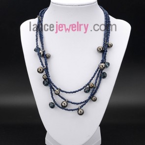 Elegant necklace decorated with ccb beads and small size measles