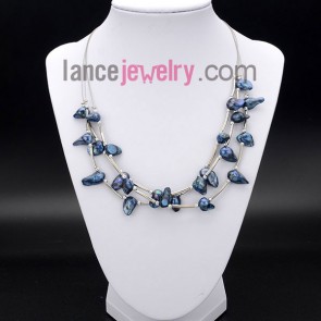 Personality necklace with irregular graphics shell beads
