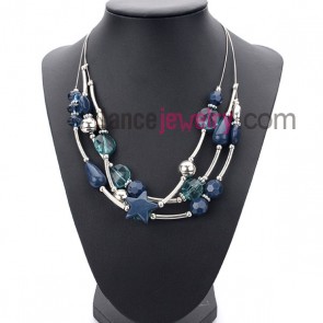 Cool suit of necklace with ccb beads and acrylic beads in dfferent shapes

