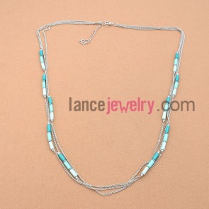 Romantic necklace with acrylic beads in diffreent color in small size