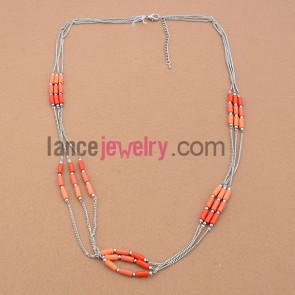 Nice necklace with acrylic beads in diffreent color in small size