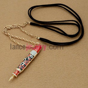 Retro pen pendant decoration chain necklace