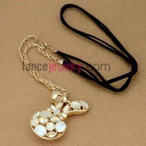Lovely rabbit shape decoration chain necklace