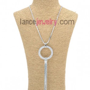Fashion sweater chain with key design pendant