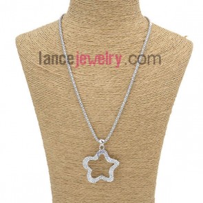 Nice five star pendant decorated sweater chain
