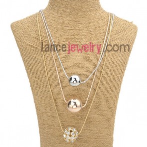 Fashion sweater chain with ccb bedas pendant 
