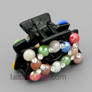 Gorgeous acrylic & resin  hair claw decorated with rhinestone  