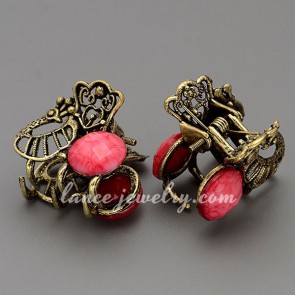 Trendy resin decoration hair claw