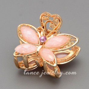 Lovely hair claw with butterfly model decoration