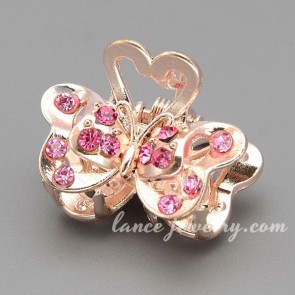 Fashion zinc alloy hair claw and designed into butterfly shape