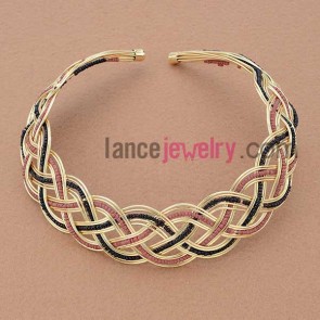 High quality seed bead ornate iron hair band