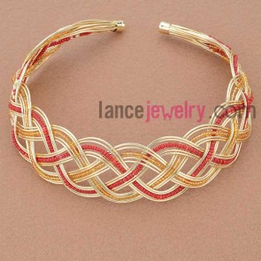 Trendy seed bead ornate iron hair band