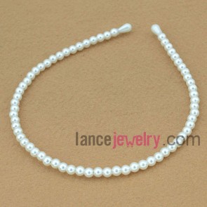 Lovely brass & imitation pearl hair band