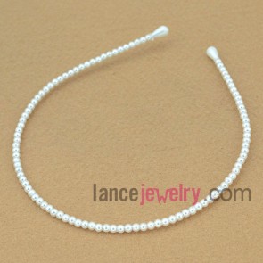 Exquisite brass & small imitation pearl hair band