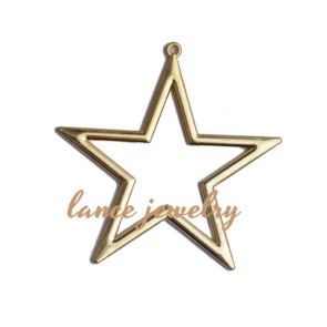 Zinc alloy pendant,a 60mm star shaped pendant, anti gold color