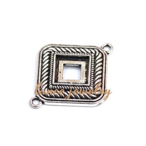 Zinc alloy pendant, a rhombus shaped pendant, air corn and pattern printed