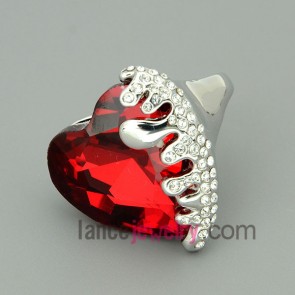 Gorgeous red color zirconia model alloy rings