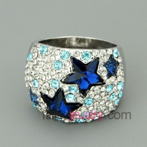 Nice alloy rings decorated with sky stars 