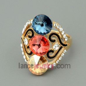 Classic patterns decoration alloy rings