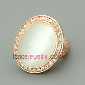 Lovely circle model with gemstone and rhinestone beads decorated