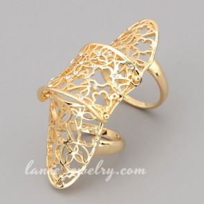 Charming folding ring with many shiny rhinestone decorated 