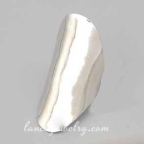 Simple ring with silver zinc alloy in special shape 