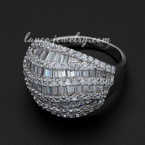 Special cubic zirconia decoration ring