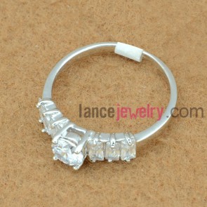 Creative brass ring decorated with platinum plating