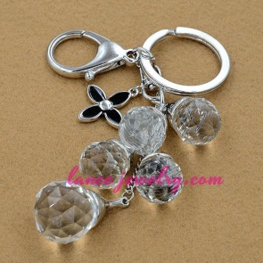 Transparent acrylic beads pendants key chain