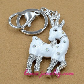 Famous Christmas dika deer model pendant key chain