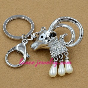 Lovely sheep model pendant key chain