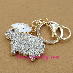 Lovely little sheep model pendant decoration key chain