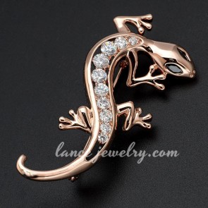 Special brass alloy brooch of lizard model decoration 