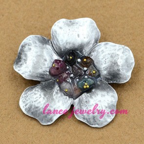Nice flower model with resin beads decoration