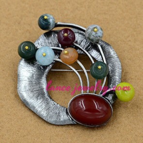 Nice resin beads decoration brooch